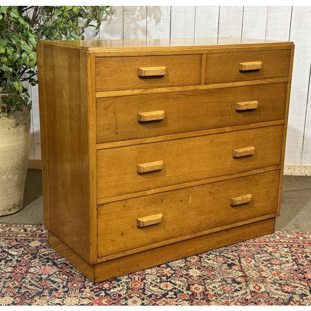 English Oak Chest of Drawers, 1950s For Sale - Image 3 of 15