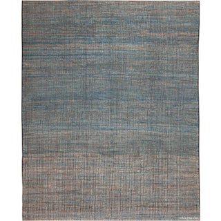 Blue Color Abstract Design Modern Room Size Contemporary Area Rug For Sale