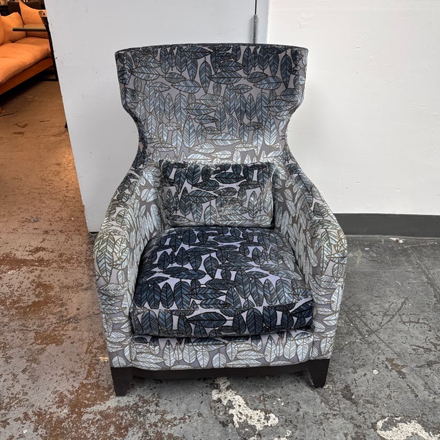 Bespoke Wingback Lounge Armchair For Sale - Image 12 of 12