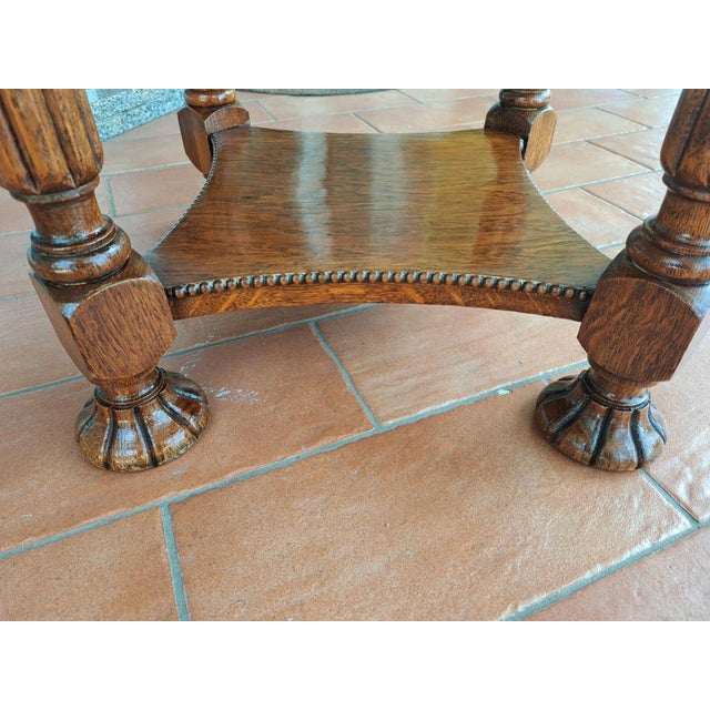 Round Coffee Table in Oak, England For Sale - Image 4 of 6