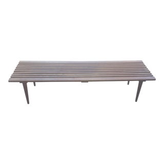 Mid-Century Modern Slat Wood Bench/Table For Sale