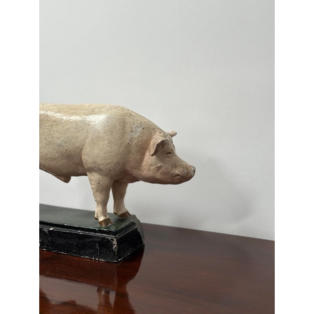 - An incredible pair of painted plaster model pigs by The Ministry Of Agriculture, European, Circa 1920. - The models have...