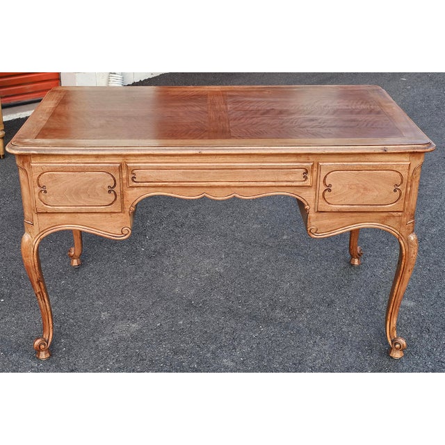 Mid 20th Century French Provincial Style Walnut Writing Desk For Sale In Washington DC - Image 6 of 12