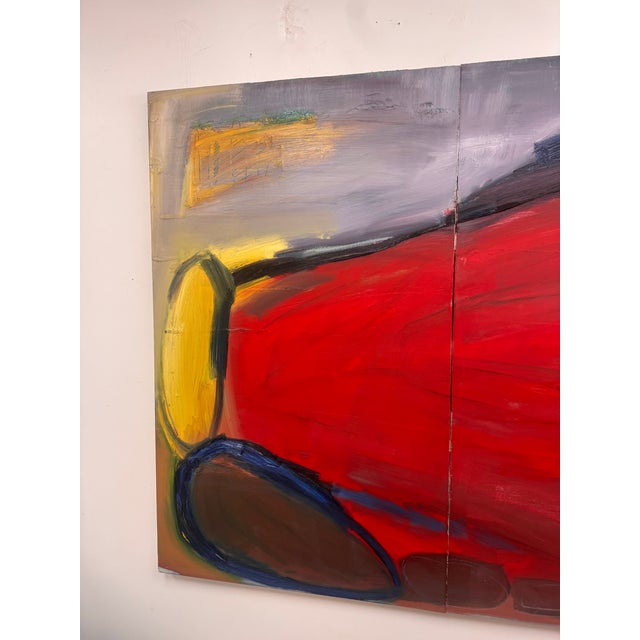 Monumental Abstract Triptych – Hand-Painted Acrylic on Canvas – Palm Beach Estate – 108” X 60 For Sale In Miami - Image 6 of 10