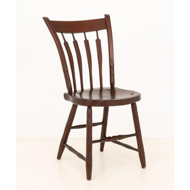 Mid 19th Century American Slat Back Maple Dining Chairs, 6 For Sale - Image 5 of 8
