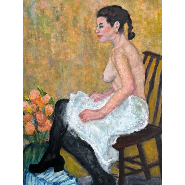 Circa 1960 Post-Impressionist Untitled Nude, Oil-on-Canvas, Helen Director (American, 1919-2006) — Framed For Sale - Image 10 of 12