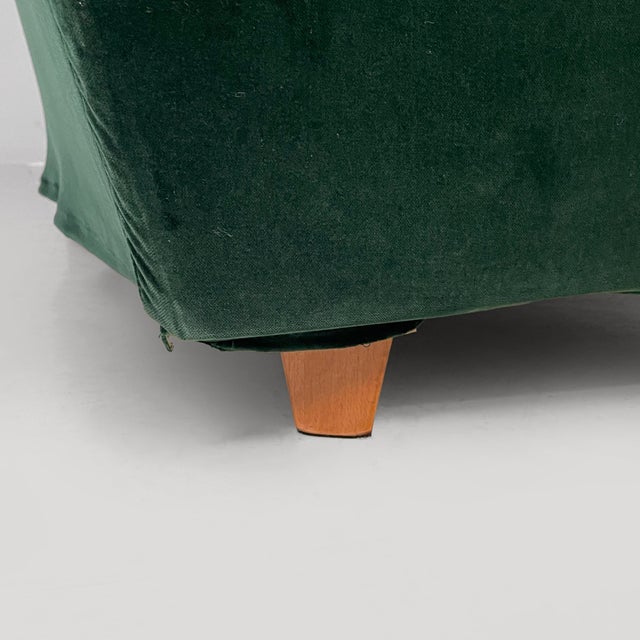 Italian Modern Raffle Green Velvet Sofa by Vico Magistretti for De Padova, 1990s For Sale - Image 17 of 18