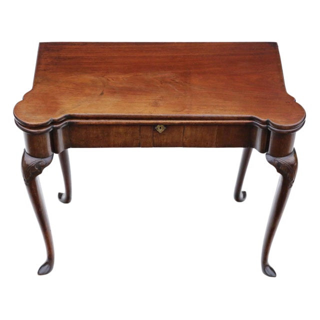 Antique Georgian Mahogany Folding Card Table, 1750s For Sale - Image 10 of 15