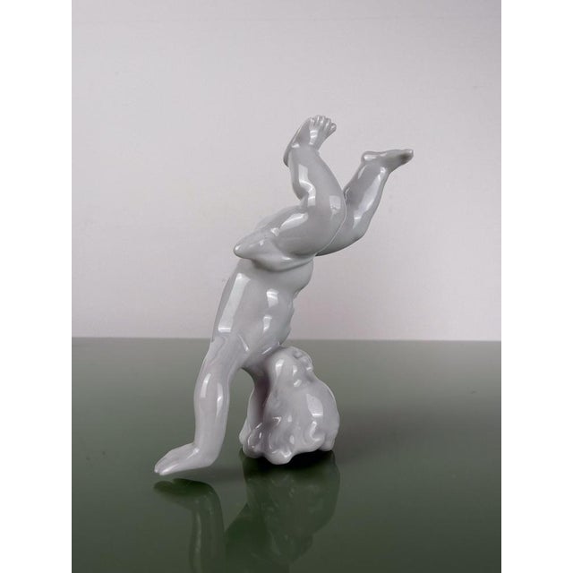 Mid-Century German White Porcelain Putti Cherub Ring Holder Figurines, 1950s, Set of 2 For Sale - Image 11 of 14