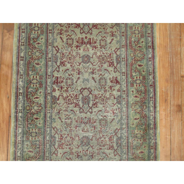 Early 20th Century 20th Century Zabihi Collection Long Gray Turkish Runner - 2'6" x 15'4" For Sale - Image 5 of 7
