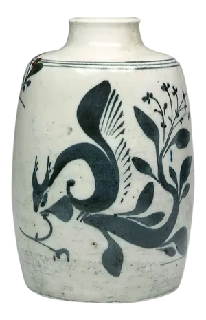1940s Nils Thorsson Royal Copenhagen Rustic Modernist Studio Art Pottery Vase