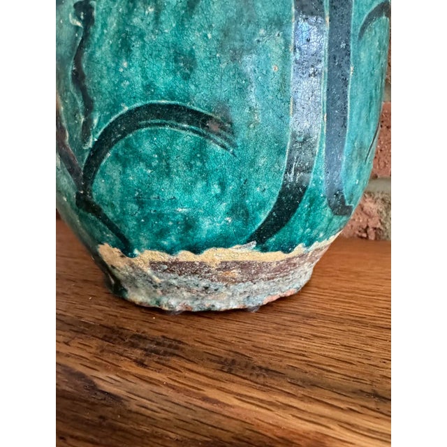 Early 19th Century Antique Asian Stoneware Vase For Sale - Image 5 of 7