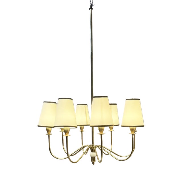 Vintage Chandelier with Eight Lights, 1950s For Sale