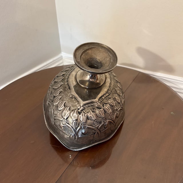 1970s Italian Style Silver Plated Footed Decorative Bowl For Sale In Atlanta - Image 6 of 10