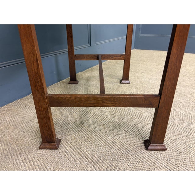 Arts and Crafts Oak Table, 1900 For Sale - Image 12 of 16