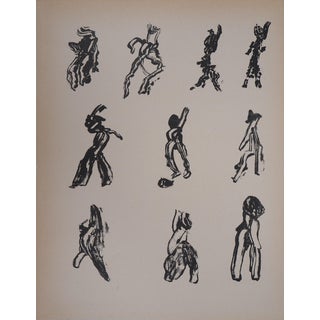 Michaux, Lettrism, Ten Figures, Lithograph For Sale