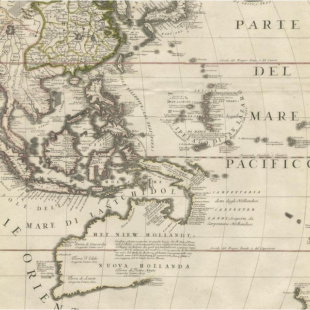 Antique Map of East Asia by Coronelli, 1690 For Sale - Image 4 of 6