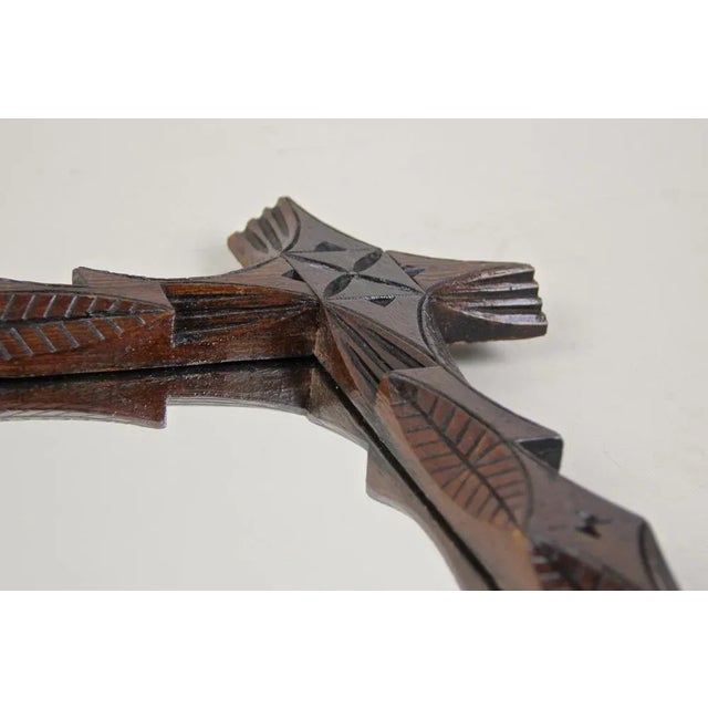 Hand-Carved Black Forest Mirror, Austria, 1890s For Sale - Image 12 of 17