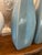 Large Contemporary Turquoise Soft Blue Sculptural Vases, a Pair For Sale - Image 4 of 7