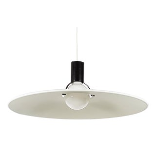 Model 2133 Pendant Lamp in Black and White Lacquered Metal by Gino Sarfatti for Arteluce & Flos, 1970s For Sale