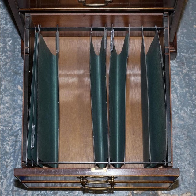 Bevan Funnell Filling Cabinet in Sage Blue Leather For Sale - Image 17 of 18