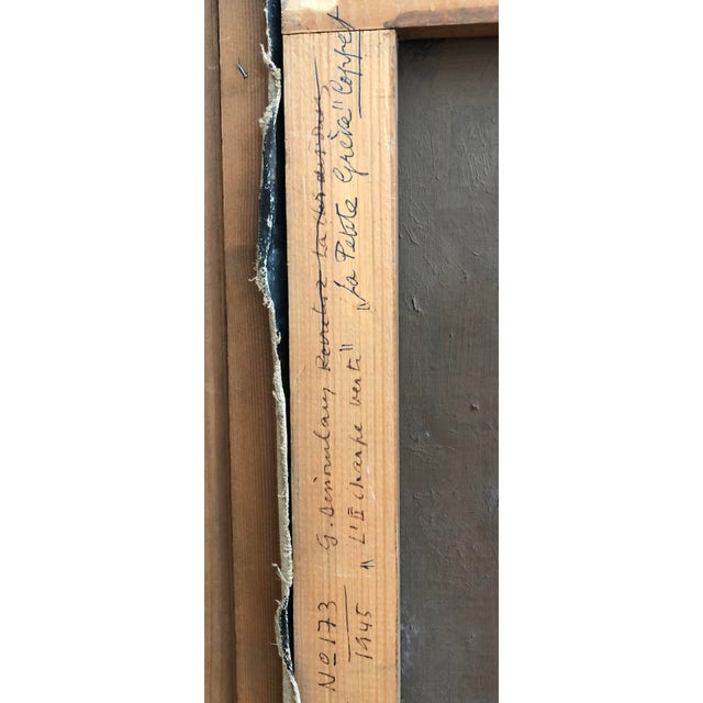 Georges Dessouslavy, Portrait de Femme au Foulard Vert, 1943, Oil on Canvas, Framed For Sale - Image 6 of 10