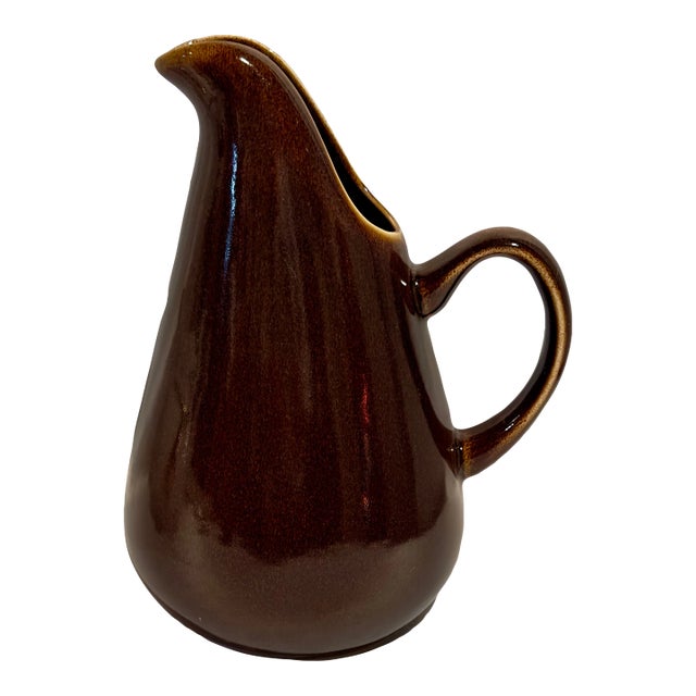 Russell Wright Brown Ceramic Pitcher for Oneida For Sale