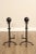 High Quality Antique Early 20th Century Pair of Hand Forged Cannonball Andirons