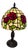 Tiffany Style Table Lamp with Stained Glass Shade and Decorative Base, 1980s For Sale