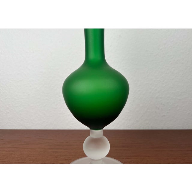Italian Satinato Series Glass Vase attributed to Carlo Moretti, 1970s For Sale - Image 3 of 11