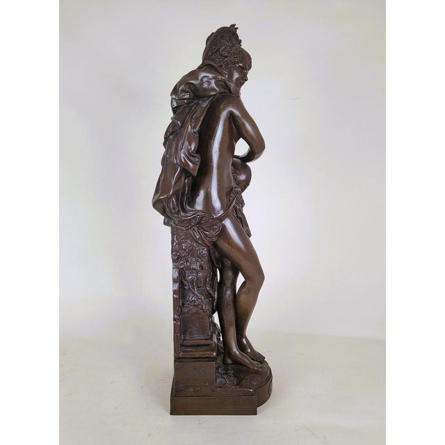 Metal Carrier-Belleuse, Cigale, Large Bronze, 19th Century For Sale - Image 7 of 18