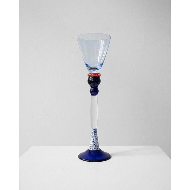 Limited Edition Murano Glass Goblets by Mimmo Rotella for Bisazza, 1997, Set of 6 For Sale - Image 7 of 11
