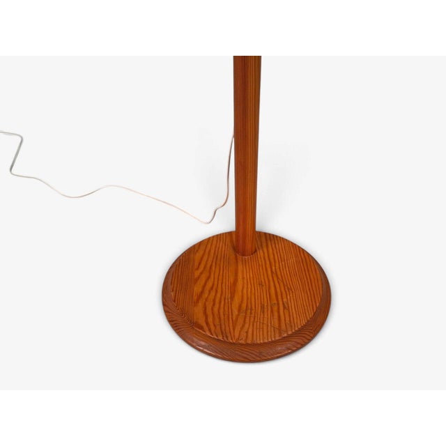 1950s Markslöjd, Swedish Modern, Adjustable Floor Lamp, Pine, Fabric For Sale - Image 12 of 17