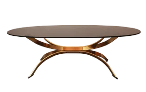 Vintage Coffee Table in Smoke Glass by Maria Pergay, 1975