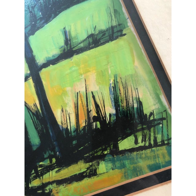 Vintage Watercolor Painting Pastoral Landscape 70s For Sale - Image 4 of 7