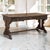 Gothic Antique Neo Gothic Carved Oak Trestle Three Drawer Writing Desk For Sale - Image 3 of 18