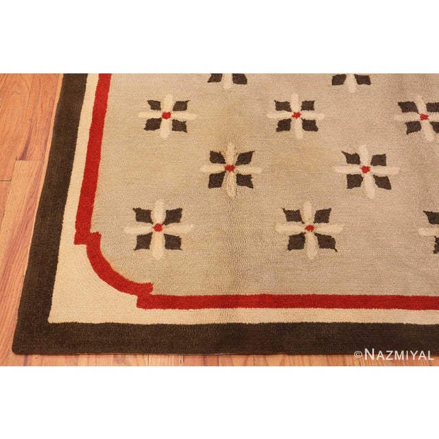 Art Deco Nazmiyal Collection Art Deco American Hooked Rug For Sale - Image 3 of 7