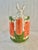 This majolica style bunny rabbit is climbing a bunch of carrots to form a whimsical pitcher for your spring tablescape or...