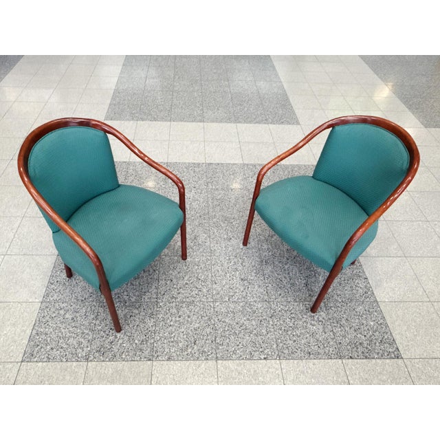 Mid-Century Modern Ward Bennett Bent Wood Armchairs for Brickel Associates - A Pair For Sale - Image 3 of 18