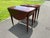 Hepplewhite Vintage Mahogany Drop-Leaf "Pembroke" Side Tables Manufactured by Lineage/Drexel Heritage For Sale - Image 10 of 12