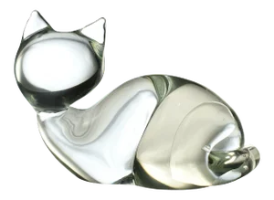 Mid Century Hand Blown Licio Zanetti Murano Cat Abstract Figurine Model