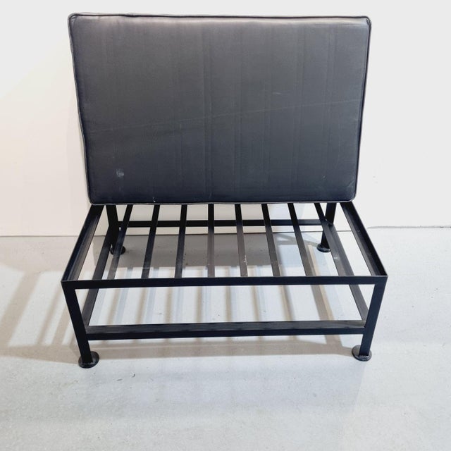 Pair of authentic zebra hide side tables or stools with a sturdy, painted metal frame. These unique and exotic statement...