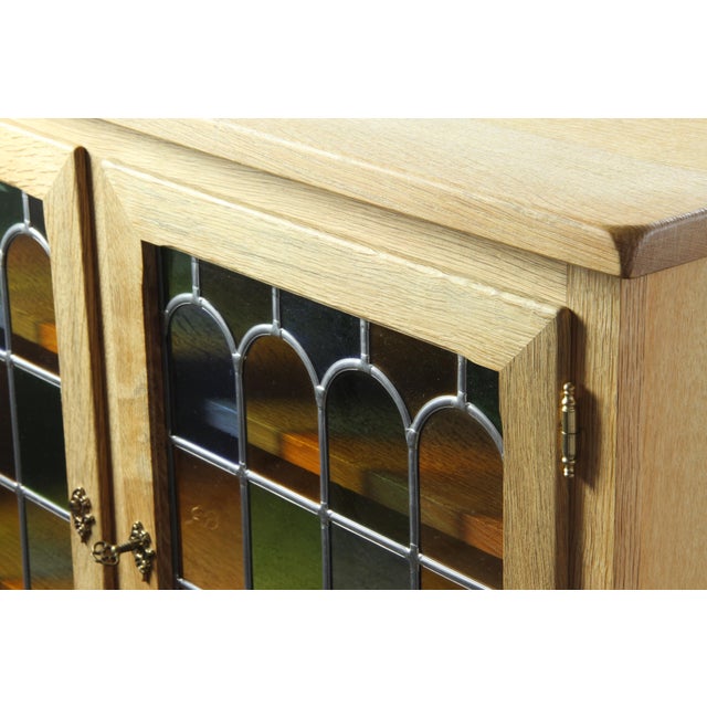 Danish Modern Oak Cabinet with Glass by Henning Kjærnulf for Hm Møbler, 1994 For Sale - Image 13 of 18