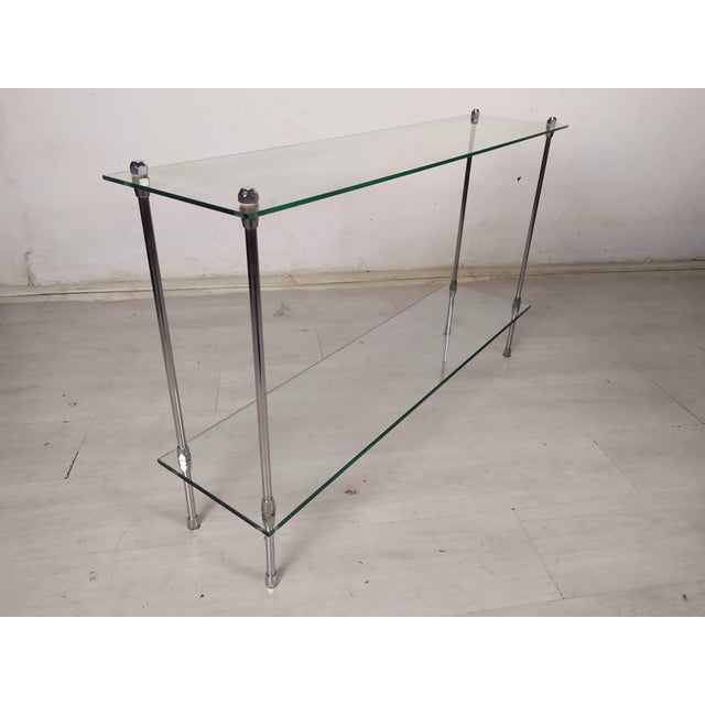 Vintage Chrome Console, 1970s For Sale - Image 9 of 12