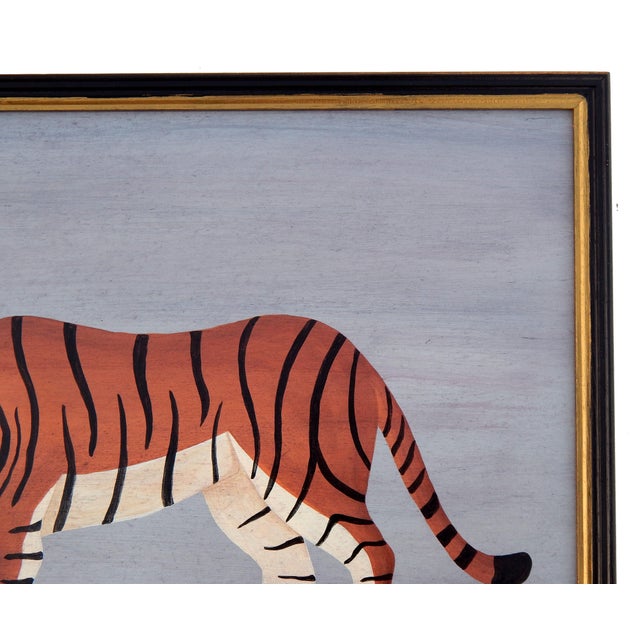 Early 21st Century Matt Rix, Bengal Tiger Facing Left, 2000s, Oil on Board For Sale - Image 5 of 13