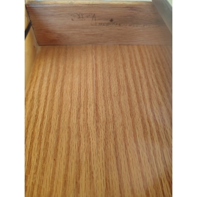 1960s Mid-Century Modern American of Martinsville End Table – With Woven Rattan Drawer, Circa 1960s For Sale - Image 5 of 10