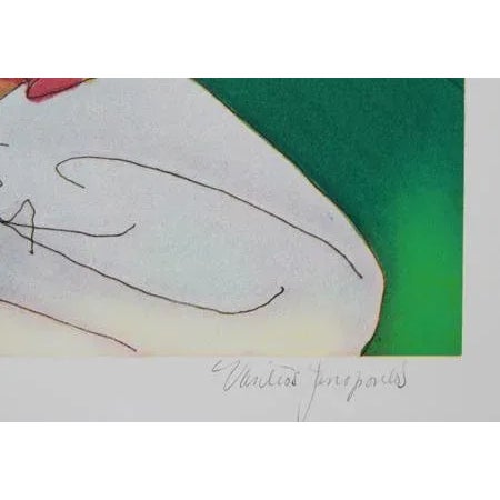 Woman in Pink Shirt circa 1979 Lithograph, signed and numbered in pencil Of AP 50 27 in. x 20 in. (68.58 cm x 50.8 cm)