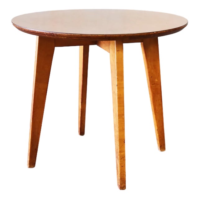 Mid Century Modern 1950s Jens Risom Style Birch Table With Splay Legs For Sale