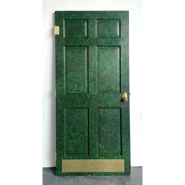 Vintage Boho Faux Finished Malachite Door For Sale - Image 11 of 13