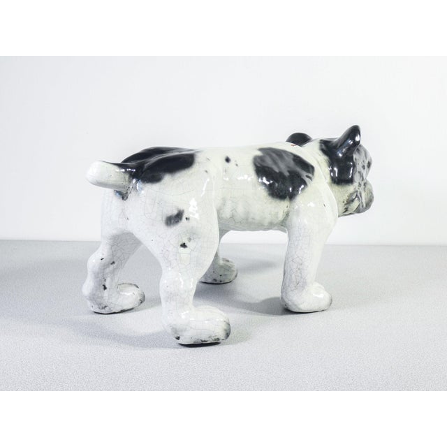 Sculpture of Bulldog in Glazed Terracotta, France, 1920s For Sale - Image 9 of 14